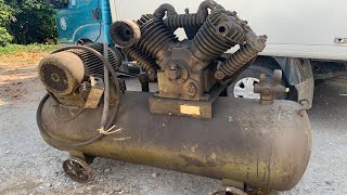 Super Big Super Giant Air Compressor  Restore And Repair Old Air Compressors [upl. by Anemaj]