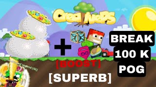 NGEBREAK 100k POG MENGGUNAKAN EFFECT SUPER BOOST GROWTOPIA CPS [upl. by Conney]