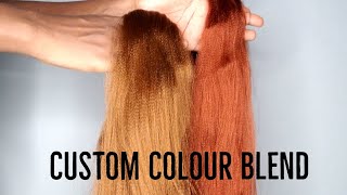 DIY custom colour braiding hair blend blending colour 350 and 30 [upl. by Akimert485]