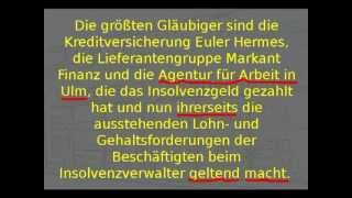 Schlecker  Agentur für Arbeit in Ulm als Gläubiger will sein Geld zurück [upl. by Gustave]