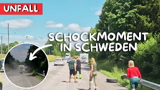 UNFALL 😱 Schock in Schweden Fliegendes LKWRad zerstört Wohnmobil 🛞 [upl. by Lokin308]