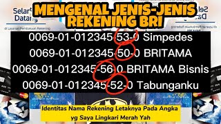 Mengenal Nomor Rekening BRI SimpedesBritamaBisnisTabunganKuJunioGiroDepositoPinjaman [upl. by Azial]