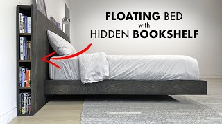 Building a Floating Bed with Bookshelf Headboard [upl. by Landing]