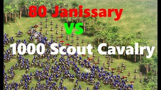 80 Janissary VS 1000 Scout Cavalry  Slaughterhouse  AOE 2 Definitive Edition [upl. by Acinomad]