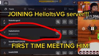 PLAYING WITH HelloItsVG I join in his server while he’s on live and met him for the first time [upl. by Arlee]