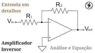 AMPLIFICADOR INVERSOR  Análise de operação e Equação [upl. by Imojean]