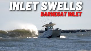 BIG INLET SWELLS ROLL THROUGH BARNEGAT INLET  Shore Boats [upl. by Tija]