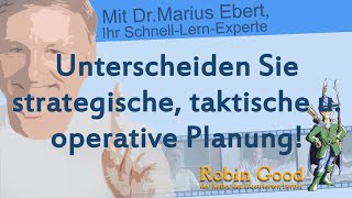 Unterscheiden Sie strategische taktische u operative Planung [upl. by Maillij]