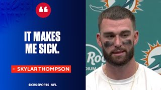 Dolphins backup QB Skylar Thompson speaks after seeing Tua Tagovailoa go down with concussion [upl. by Johnathon255]