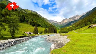 🇨🇭 A Beautiful Swiss Village Tour 🌞 Relaxing Walk Altdorf Waterfall Lauterbrunnen Switzerland [upl. by Roland]