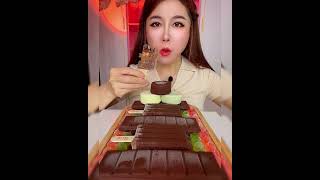 Asmr eating chocolate ice cream Crispy delicious short video [upl. by Pillow44]