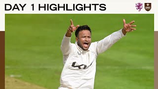 HIGHLIGHTS Surrey fightback with ball as Shakib Al Hasan takes four wickets on debut at Somerset [upl. by Attenyw]