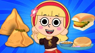 The Samosa Song 👌🏻  Aha Samosa Bada Mazedar  Hindi Rhymes For Kids [upl. by Cornia]