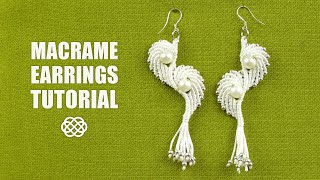 Macrame Shell Earrings DIY [upl. by Yokum]