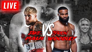 JAKE PAUL VS TYRON WOODLEY WATCH ALONG  FULL FIGHT STREAM [upl. by Nauqad]