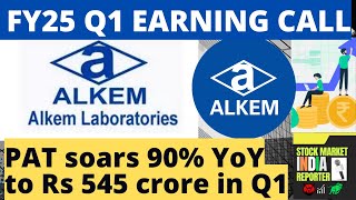 Alkem laboratories Q1 FY25 Earnings Conference Call  Comprehensive Analysis amp Highlights alkem [upl. by Celine]