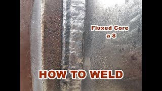 MIG WELDING TIPS WITH FLUX CORE WALKING UPHILL [upl. by Namrak]