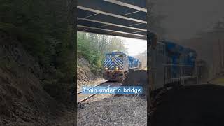 Train under a bridge near Negaunee Michigan 4272024 ironore [upl. by Stevenson]