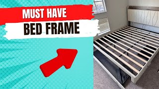 Bed Frame with Storage amp Charging Station – Perfect for Small Spaces [upl. by Warthman942]