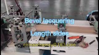 HDF laminate flooring lacquering waxing packaging stacking fully automatic line [upl. by Tad]