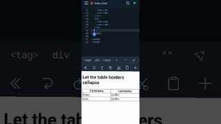 The table border collapse coding  besiccoding coding python javascript java html [upl. by Tudor]