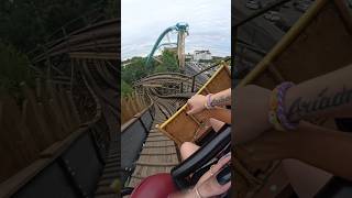 WODAN 🎢🪵 first row POV rollercoaster wodan themepark europapark amusementpark familyriders [upl. by Melak]