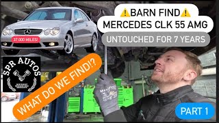 BARN FIND LOW MILEAGE MERCEDES w209 CLK 55 AMG OFF THE ROAD FOR 7 YEARS CAN WE GET IT RUNNING [upl. by Mcknight]