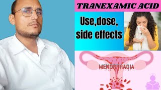 Tranexamic acid Trenxausedoseside effectscontraindication Review [upl. by Airotel517]