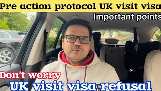 Pre action protocol Uk visit visa  Process  Time  Cost  chances ukvisaapproved [upl. by Enoob]