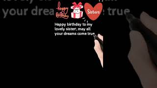 Heart Touching Birthday Wishes For Sister shorts [upl. by Name]