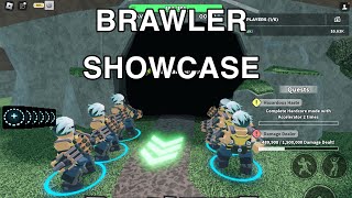 BRAWLER SHOWCASE  Tower Defense Simulator ROBLOX [upl. by Enilrek552]