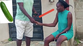 STREET REACTION TO CUCUMBER PRANK IN 🥒🇳🇬🥒😂😳 [upl. by Hilleary]