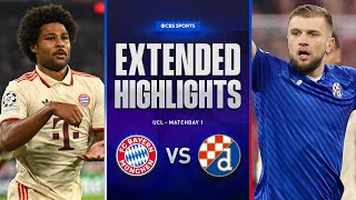 Bayern Munich vs Dinamo Zagreb Extended Highlights  UCL League Phase MD 1  CBS Sports Golazo [upl. by Ajssatsan985]