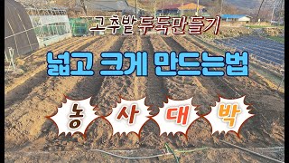 고추두둑 쉽게 만드는법 고추밭두둑만들기 관리기로 농사대박 고추두둑 이렇게 만들기 [upl. by Barbette]