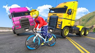 BICIS vs CAMIONES AMIGO AYUDAME  GTA 5 ONLINE [upl. by Tullus]