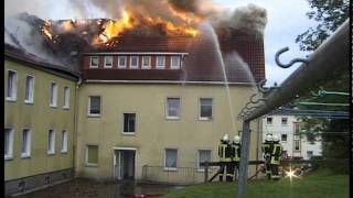 Einsatz Großbrand in Schneeberg Glück auf Straße [upl. by Roseann]