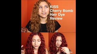 KISS Tintation Cherry Bomb SemiPermanent Hair Dye Review [upl. by Ariahs938]