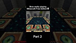 Minecraft free edition part 2 💀 games minecraft shorts [upl. by Ynahirb]