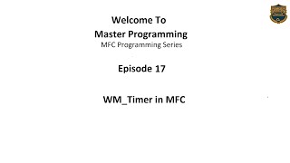 WMTimer in MFC  Master Programming TipsampTraps [upl. by Darcia422]