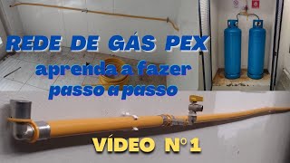 Instalação de gás com tubo pex  parte 1 [upl. by Newkirk225]