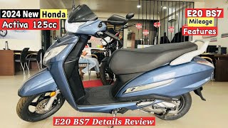 2024🔥New Honda Activa 125 cc Disc Brake Full Review  Price Mileage Features   Honda Activa 125 [upl. by Merkle]