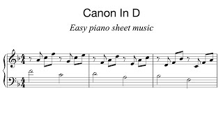 Canon in D  Piano sheet music [upl. by Dobson]