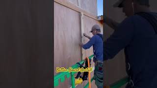 Batten board install  rustic pole barn construction shorts fyp [upl. by Patience]