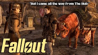 Mojave Outpost Stops Caravan At The Border  Fallout New Vegas [upl. by Wurster912]