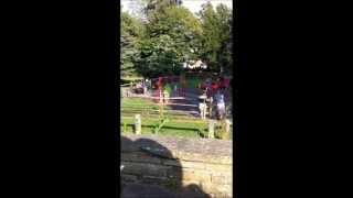 Fat boy stuck on swing parents just filming FUNNY [upl. by Leamaj]