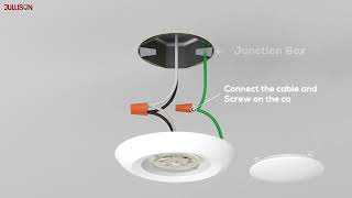 JULLISON LED 6quot Low Profile Surface Mount amp Recessed Disk Light 6quot Flush Mount Ceiling Lights [upl. by Einnol]