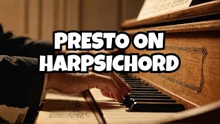 Presto from Sonata in C Minor by Pescetti Harpsichord [upl. by Ferdinanda]