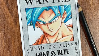 How to draw Goku SS Blue from Dragon Ball [upl. by Rapsac]