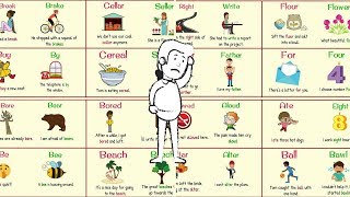 Homophones  The Most Confusing Words in the English Language  150 Homophones List [upl. by Nytsirk39]