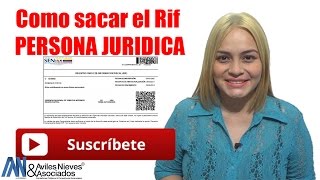 Cómo sacar el RIF PERSONA JURIDICA Explicado paso a paso [upl. by Sylirama]